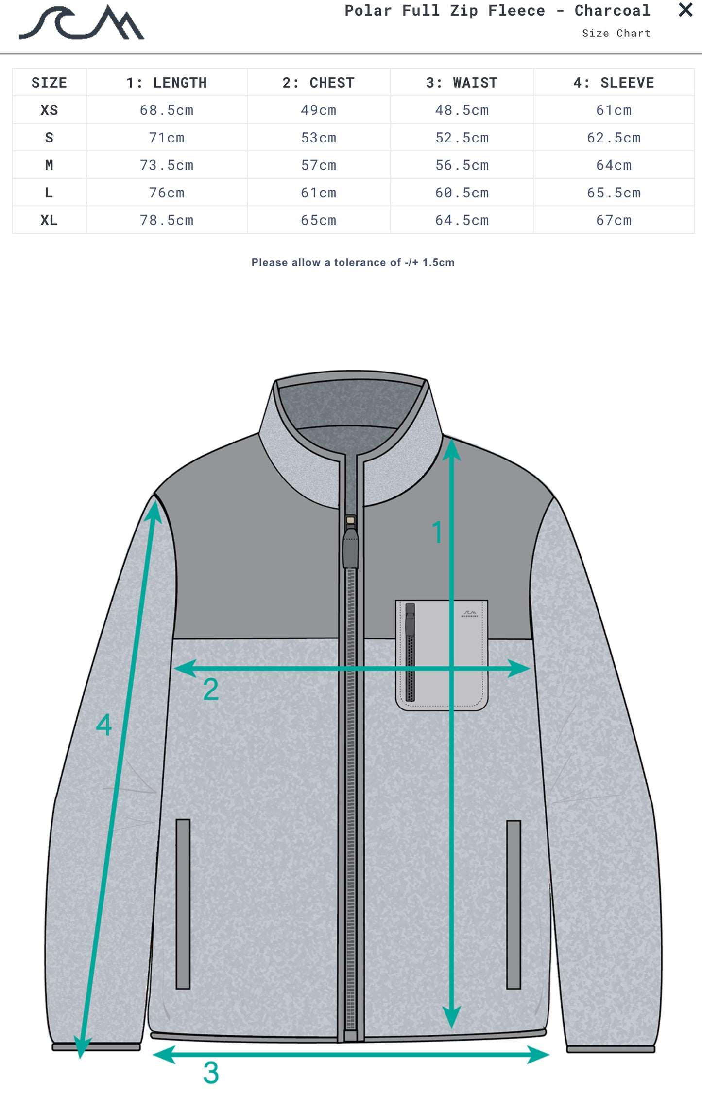 Bleubird Polar Full Zip Fleece