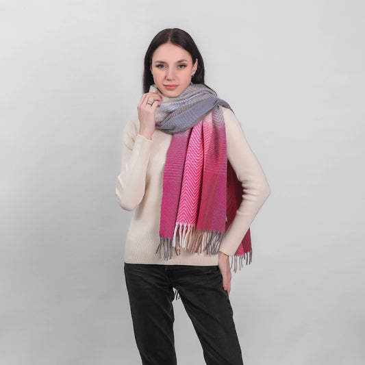 Celtic Ore Modern Herringbone Scarf Merlot 70x180cm