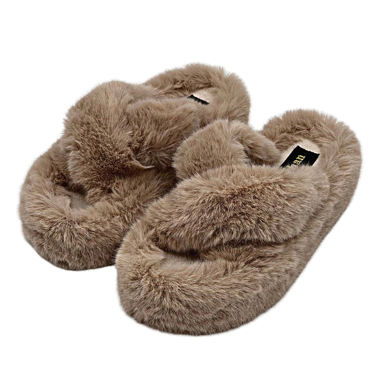 Stephen Paris Faux Fur Sandal Slipper