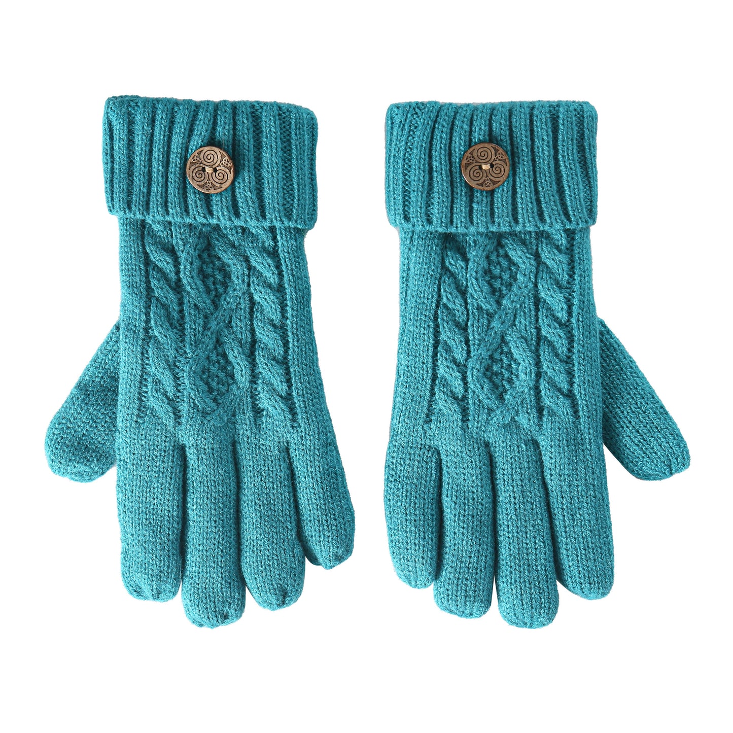 Celtic Ore Weave Lined Gloves Teal