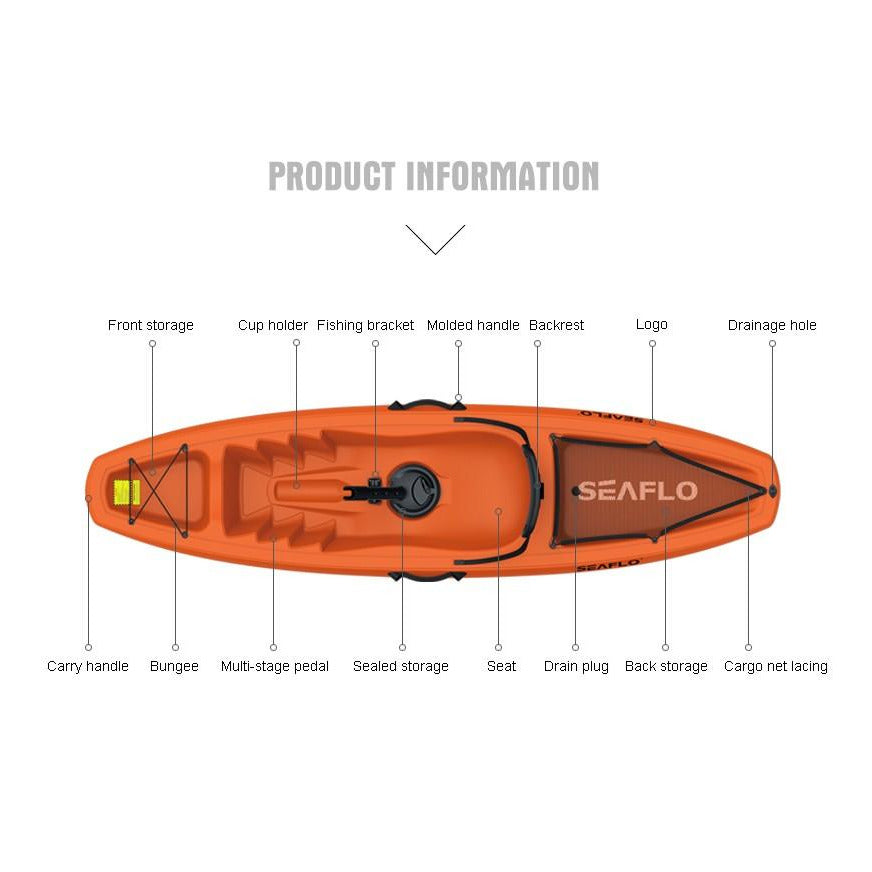 Seaflo 9ft Sit on Top Kayak with Paddle & Buoyancy Aid