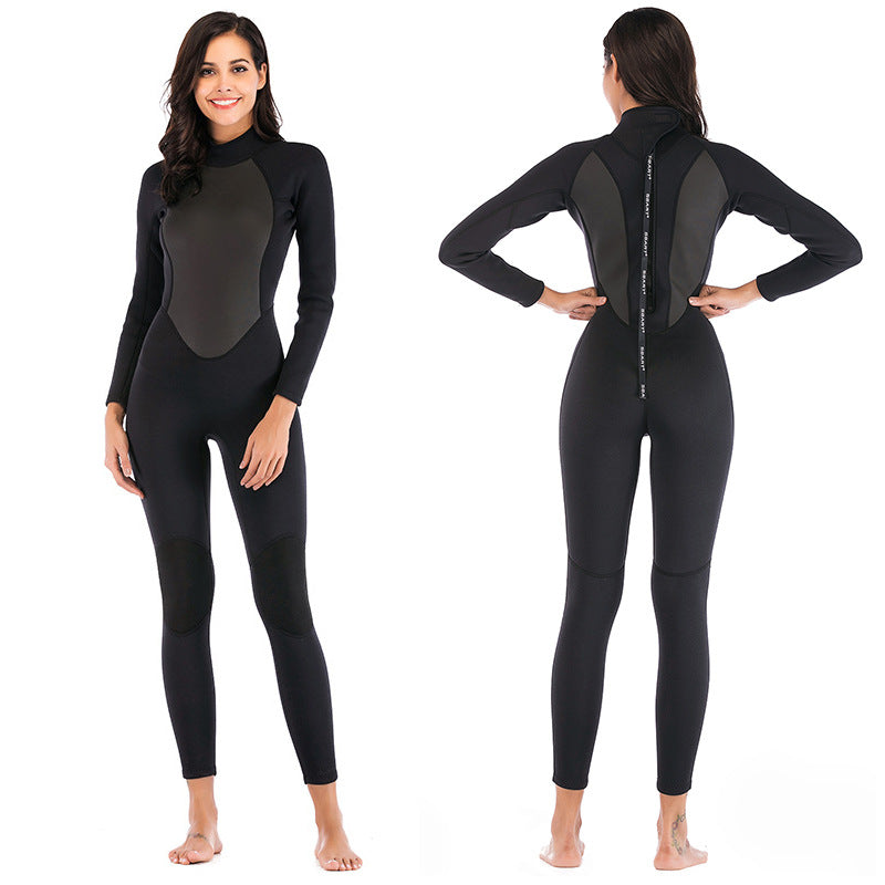 Women's 3mm Full Length Black Wetsuit